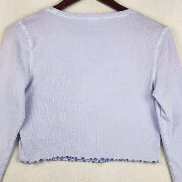 Seriously Soft Aeropostale Baby Dee Top Womens L Lilac Sun Graphic Cropped - Picture 7 of 16